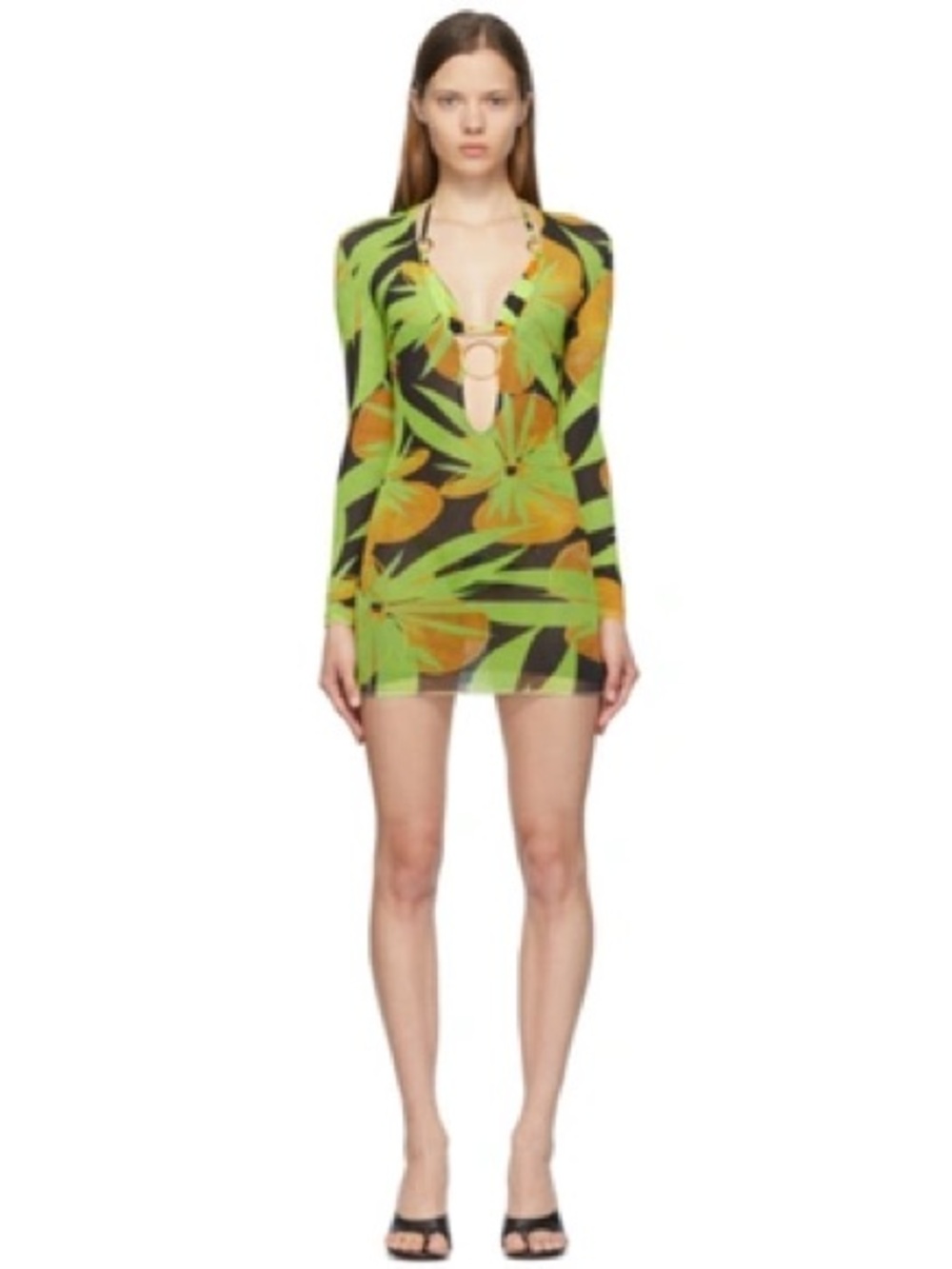 LOUISA BALLOU
Ssense Exclusive Black & Green Helios Dress In Sublime Small